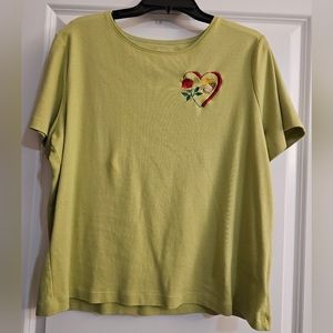 White stag, green (Heart Marine) XL tee